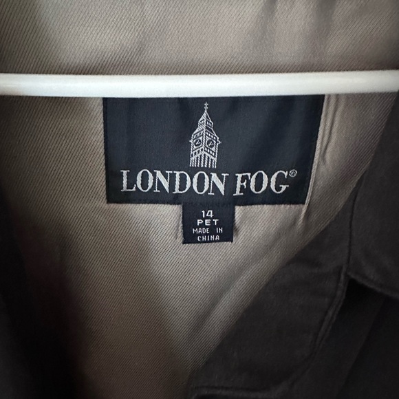 London Fog black trench coat - Picture 2 of 5